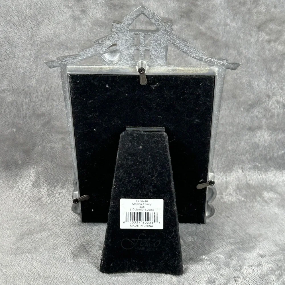 Fetco Home Decor Monica Family Is Forever Silver Tone 4x6 House Picture Frame
